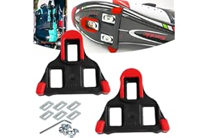 Yisscen Cales pour Pédales Look Delta,Cales de Vélo de Route,Chaussures de Cyclisme Cales,Universel Taquets de Vélo Jaune/Rouge Pièces de Vélo