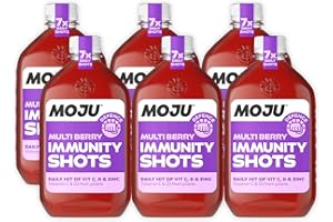 MOJU Immunity Multi Berry Dosing (6x420ml) | Natural Ingredients, No Added Sugars or Sweeteners, Vegan, Energising Shots, 42 Shots total, 20μg Vit D3 & 100% RI Vit C and Zinc in Every Shot