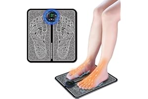71NMLY EMS Massaggiatore elettrico per Piedi Massaggiatore Piedi 6 Modalità e 9 Intensità Massaggiatore Plantare Elettrico Pieghevole e Portatile la Circolazione Sanguigna e il Sollievo dal Dolore Muscolare