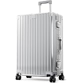 ALPHA CAMP Medium Large Travel Hard Cabin Suitcase M L XL Polycarbonate and Aluminum Frame TSA Lock with Swivel Wheels Suitca