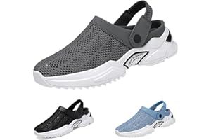 HOKUTO Men’S Orthopedic Hollow-Out Summer Sandals, Orthopedic Loafers Breathable Mesh Sandals Non-Slip Slippers