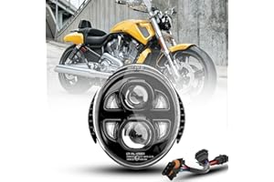 ‎BAMOTOOP bamotoop LED Motorrad Scheinwerfer mit Tagfahrlicht Projektions Scheinwerfer für Harley Davidson V-Rod VRod VRSCA VRSCF Street Rod 2002-2017