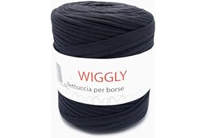 FILATI ITALIANI fettuccia per borse Wiggly colori moda, ideale per uncinetto per creare runner, tappeti, borse e molto altro (antracite - 31)