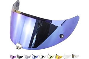 Everalo Visiera Casco Compatibile con Hjc Rpha 70 - Rpha 11 - Hj26 - Pinlock e Tear Off Ready - Antigraffio e Antinebbia (Blu)