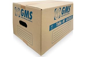 GMS GLOBAL MOVING SOLUTIONS 10 Cajas de mudanza 43x30x25cm Talla M 30Litros (10 Cajas 43x30x25cm)