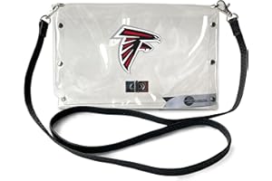 LITTLE EARTH PRODUCTIONS Littlearth Damen Stadium Friendly Clear Envelope Purse with Black Fashion Strap and Stadionfreundliche, transparente Geldbörse mit schwarzem Moderiemen und Team-Logo