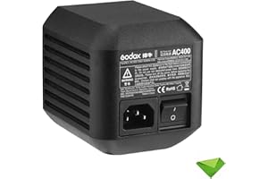 EACHSHOT Godox AC400 AC Power Unit Source Adapter mit 5 m Kabel für Godox AD400 Pro Monolights All-in-One Outdoor Flash Strobe (Godox AC-400 für AD400Pro)