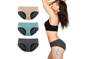 TIICHOO Braguitas Menstruales Mujer Flujo Abundante Cómodo Ropa Interior para Regla Periodo Mentruación