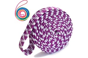 HEAWAA Gummitwist mit Finger Twist Kinder Set, 4m Gummi Twist Spiel Fingertwist Mädchen mit Anleitung Buch, Hüpfspiele Gummi Twist für Junge & Mädchen Kinder Geschenke Outdoor Gartenspiele