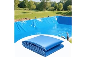 Flexibelt Blått Dammfoder, Stort Dammmembran 3x4m 4x5m 5x5m 6x8m HDPE-underlag Presenning, Punkteringsbeständig HDPE-tätnings