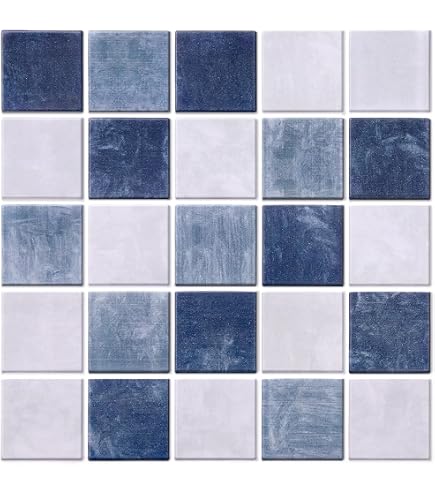 Adesivi per piastrelle retrò, piastrelle adesive per bagno e cucina, fai da te, in PVC antiolio