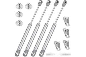 JSUOEO 4 resortes de gas 200 N/20 kg, amortiguador de presión de gas, herraje de compresión, muelles de gas, muebles, puertas de armario, amortiguadores para armario de cocina