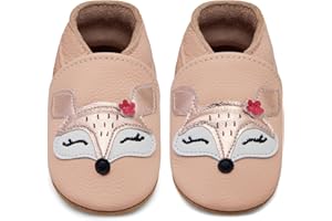 IceUnicorn Krabbelschuhe Baby Lauflernschuhe Jungen Mädchen Weicher Leder Babyhausschuhe Kleinkind Rutschfeste Lederschuhe Baby