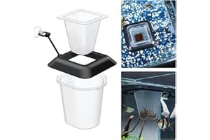 Pawfly Aquarium Red Worm Fish Feeder Floating Bloodworm Feeding Cup für Fish Tank Mehrzweck-Fischfutter Halter Container mit Saugnapf Messbecher Kunststoff-Futterkorb