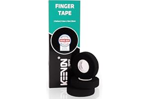 keenon sports® Fingertape – Dermatest: “SEHR GUT“ – Boulder Tape Klettertape – Handtape Volleyball, Basketball, Handball – Sporttape (3 Rollen je 10m, 1,5cm breit, Schwarz)