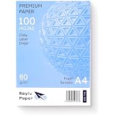 RAYLU PAPER - A4 80 g Sheets of Premium Multipurpose Paper for Laser, Inkjet and Copier Printers, for Office and Home (100 Sh