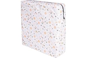 ROSELEY Washable Children Dining Chair Booster with Straps Kids Seating Cushion Removable Waterproof Cover Toddlers Mealtime Seating Pad High Chair Firm Support (Bees)