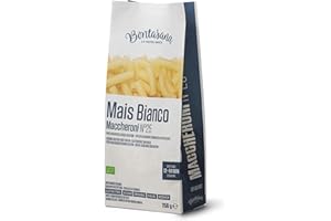 Bontasana· Maccheroni 100% Farina Di Mais Bianco- Pasta Senza Glutine, Trafilata A Bronzo Ed Essiccazione Lenta A Bassa Temperatura con le fondamenta di una Pasta Biologica Italiana- 250gr
