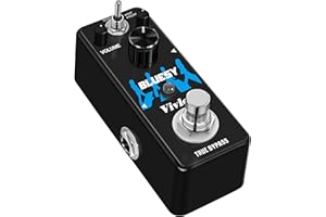 Vivlex LEF-321 Blues Overdrive Guitar Effects Pedal Analog Tube Amplifier Overdrive Crunch Mini Stompbox for Electric Guitar Bass with True Bypass Footswitch