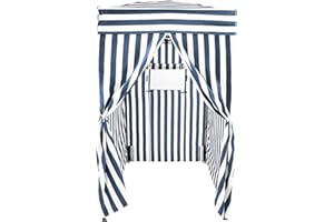 paramondo Gazebo Tenda Spogliatoio Pieghevole da Giardino e Spiaggia, Portatile con Borsa da Trasporto, 1,2 x 1,2 m, Bianco-Blu