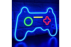 ineonlife Game Neon Sign for Gaming Wall Decoration,Blue Gaming LED Neon Light Sign, Gamer LED Sign Dimmable for Playroom,Game Room,PlayStation,Play Area,Gamer Gift for Kids and Boys