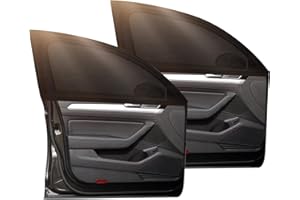 FEIONE 2 Stück Universal Elastizitä Sonnenblende Auto Netz für Seitenfenster, Sonnenschutz Auto Kinder, Netz mit UV-Schutz für Autofenster Schutz für Babys, Haustiere geeignet Fit 98% Autos (nur Heckscheibe)