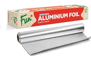 Fun Extra-Wide Aluminium Foil 22.8M x 30CM, 75sqft – Heavy Duty Kitchen Wrap for Cooking, Grilling, Baking, Roasting & Freezer Storage – Durable – Ideal for Home & Commercial Use (Pack of 1)