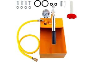 TIOMIOSEA Provpump 5 l manuell tryckpump 25 bar/2,5 MPa, 25 kg vattentryckstest, pump, påfyllningspump, vattenrörledning, manuell hydraulisk testpumpmaskin