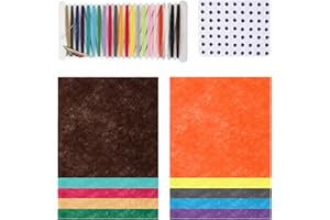 AHQiZFX 10 unidades de fieltro, colores de fieltro, fieltro para manualidades, fieltro para manualidades, fieltro para niños, tela no tejida, hojas de fieltro de colores, para manualidades, costura,