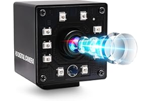 ELP Caméra USB 1080P Grand Angle 170 Degrés Fisheye Full HD Vision Nocturne Infrarouge 100/60 FPS Avec IR Cut