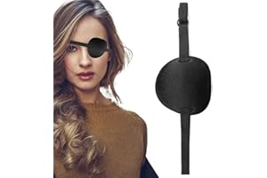 ihohi Medical Eye Patches for Adults and Kids, Adjustable Soft EVA Amblyopia Lazy Pirate Eye Patch Comfortable Skin-Friendly 3D Groove Design for Eye Care Recovery Treatment Party Makeup
