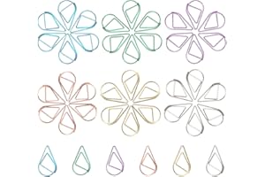 FAVSON 100pcs farbige Büroklammern Set, Wasser Tropfenform farbige Metall Kleine Papierklammern Bunt Lesezeichen für Buch, Poster, Memo, Papier, Foto