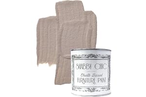 SHABBY CHIC FURNITURE PAINT Shabby Chic Chalk Based Furniture Paint: Matt Finish for Furniture, Home Decor, DIY Projects, Wood Paint - Interior and Cabinet Paint 250ml - Latte