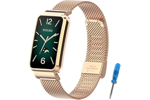 CHULN Pasek kompatybilny z Xiaomi Mi Band 7 Pro, regulowany metalowy zegarek ze stali nierdzewnej dla Xiaomi Mi Band 7 Pro.(nie host), różowe złoto, Klasyczny