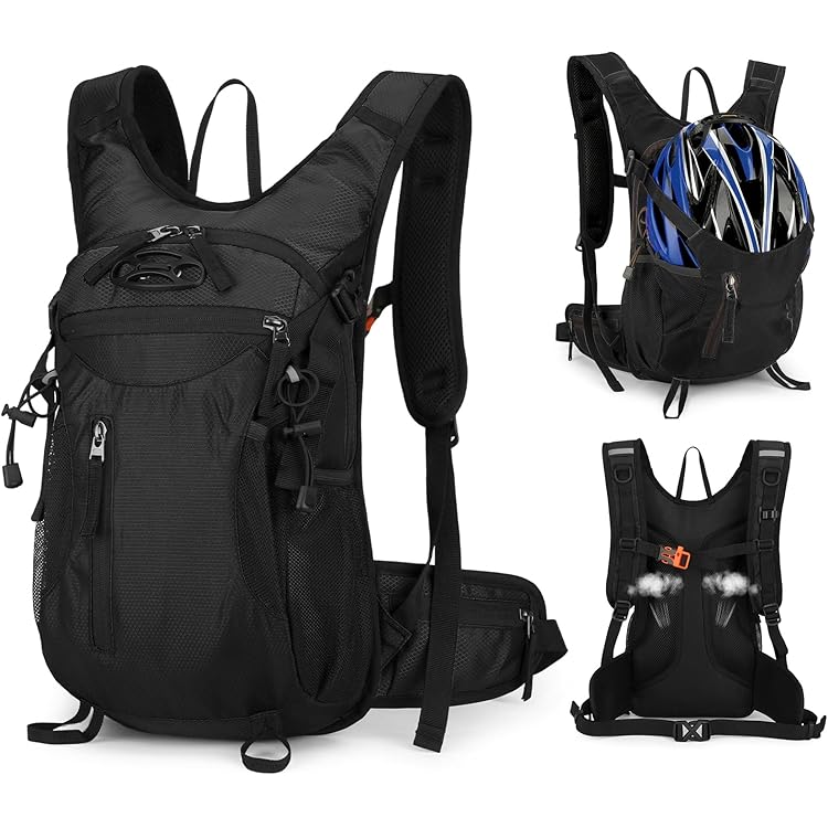 SKYSPER Fietsrugzak, 20 liter, wandelrugzak met rugventilatie, mountainbike- rugzak, heren, fietsrugzak voor sport en outdoor
