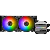 MAG CORELIQUID M240 AIO - Dissipatore a liquido per CPU da 240 mm, 2 ventole da 120 mm, raffreddamento ad acqua split flow, c