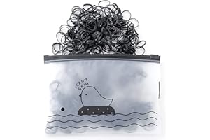 RTINLE 200 Pièces Elastique Cheveux, Mini Bandes de Caoutchouc Élastique, Mini Elastique Caoutchouc pour Cheveux, Tressée pour Petites Dreadlocks, coiffure de mariage, Noir