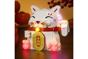 LocoLee Led Light Set Compatible with Lego 40813 Lucky Cat Led Decoration Lighting Kit Compatible with Lego 40813 Building Blocks Model,Only Lights Set,No Model