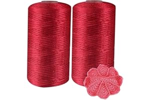 GENÉRICO Hilo De Crochet, Hilo De Ganchillo, 2 Piezas De Hilo Fino De Seda De Hielo, Hilo De Lino De Hielo, Sombrero para El Sol De Verano, Bolso De Ganchillo Tejido A Mano, Cojín De Hilo De Ganchillo