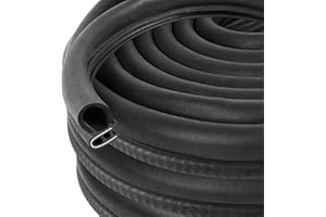 KIKERIKE Automotive Door Weather Stripping 50Ft/15.24M Car Door Rubber Edge Trim Seal Strip Gasket with Side Bulb for Car Bus Camper Boat RV Truck Doors
