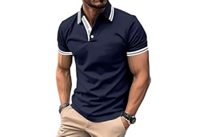 SwissWell Polo da Uomo Manica Corta Polo da Golf Estive Leggere e Traspiranti T Shirt da Lavoro Casual