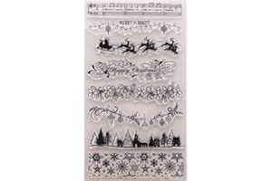 Fliyeong Weihnachtsbaum DIY Silikon Clear Stamp Cling Seal Sammelalbum Präge Album Decor langlebig und nützlich