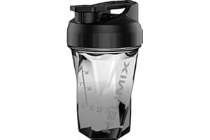 HELIMIX 2.0 Vortex Protein Shaker, 500 ml (20 oz) - Gourde Portable et Étanche pour Boissons Protéinées & Smoothies, Sans Bille, Compatible Lave-Vaisselle