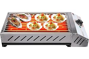 QUIOTUIR 2500 W BQ Grill Barbacoa Eléctrica Portátil Parrilla Eléctrica Barbacoa Eléctrica Pie Plancha Eléctrica Exterior