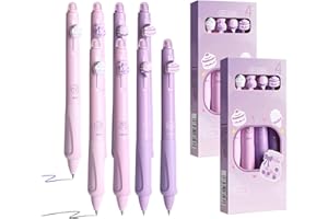 ELECTRI-HQ 8 Piezas Azules Bolígrafos Borrables,4 Azules y 4 Negros，5 estilos lindos，Juego de Bolígrafos Borrables de 0,5 mm, para Regalo de Estudiantes, Material de Oficina Escolar (Té de la tarde)