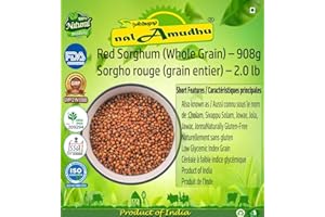 nalAmudhu Red Sorghum (Whole Grain) (Cholam | Red Cholam | Sivappu solam | Jowar | Jola | Jawar | Jonna | Low Gi 908g / 2.0 Lbs