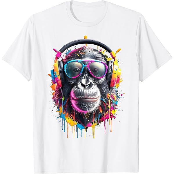 Produktbild von Zirkel Grundschule 4 Klasse Affe DJ Mit Kopfhörer Und Sonnenbrille Geschenk Party Pullover Hoodie Per Anhalter Durch Die Galaxis