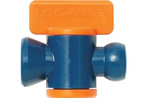 Loc-Line Componente de manguera de refrigerante, copolímero de acetal, válvula en línea, 1/4"ID de manguera, 30 PSI (paquete de 10)