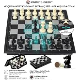 LRS STORE Mıknatıslı Satran&ccedil; Takımı, Manyetik Satran&ccedil; Seti, 25cm, Katlanabilir Tabla LRS0565920995688520952