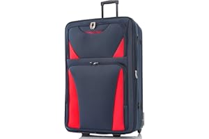 DK Luggage 28" Large Lightweight Suitcases Expandable Trolley case with 2 Wheels DK16 Navy